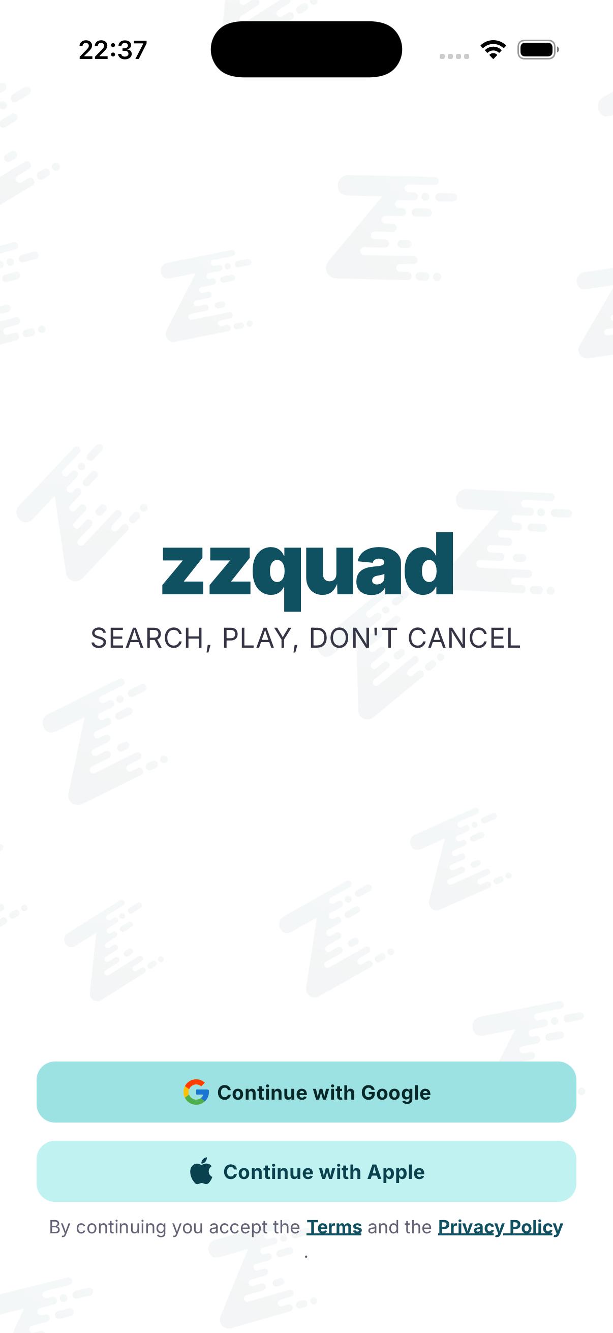 Zzquad main screen